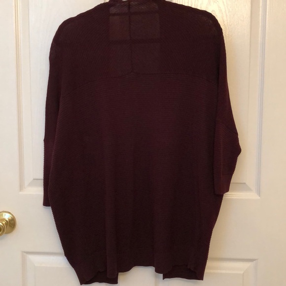 Express burgundy cocoon cardigan - Picture 3 of 6